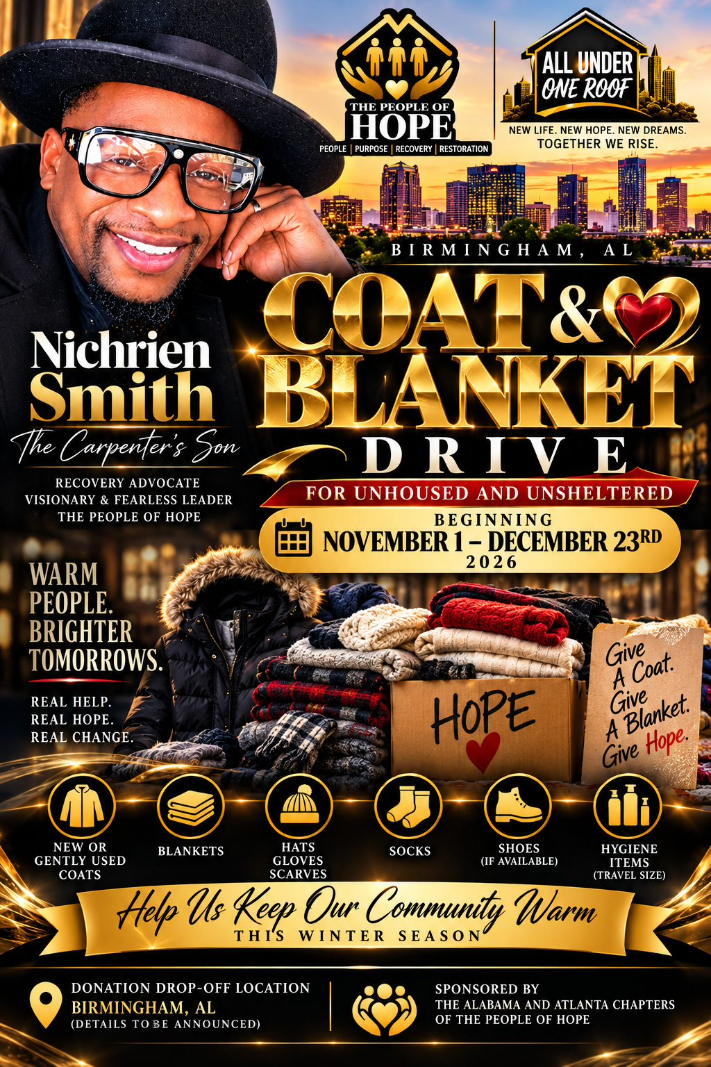 Coat and Blanket Drive flyer
